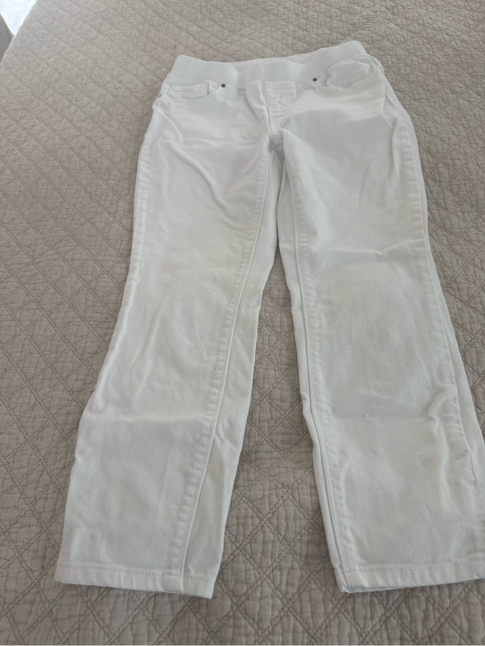 Boston Proper White Straight-Leg Jeans Size 6